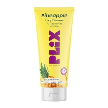 Imagem de PLIX Sabonete facial suculento de abacaxi com 5% de extrato de abacaxi e 1% de niacinamida | Limpador suave de frutas AHA e BHA | Para pele fresca e suave | 100 ml