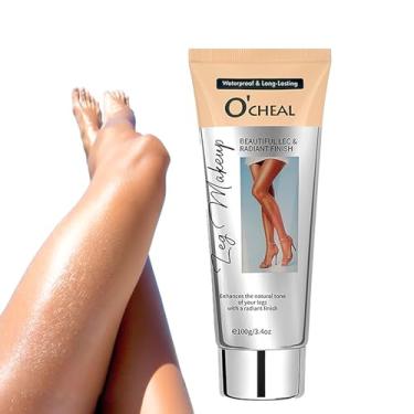 Imagem de Corretivo de maquiagem para pernas, creme para pernas, à prova d'água, creme de base corporal impecável, corretivo para cicatrizes de tatuagem de pele, adequado para tons de pele naturais e saudáveis