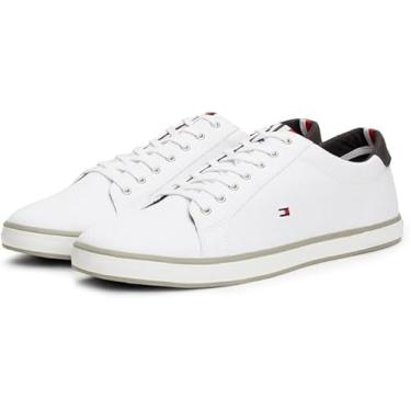 Imagem de Tommy Hilfiger Tênis masculino baixo baixo, Branco quebrado e branco, 44