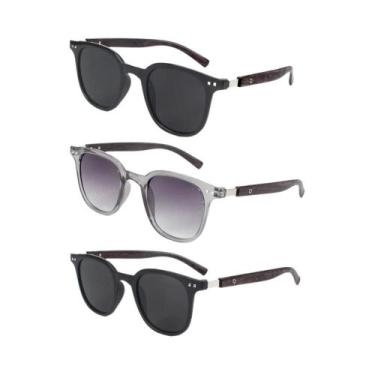 Imagem de Óculos De Sol Vintage Com Armação De Madeira Para Homens E Mulheres, L