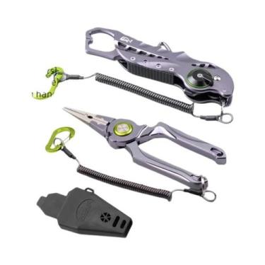 Imagem de Alicate De Pesca Em Liga De Alumínio Com Cortador De Linha E Ferrament