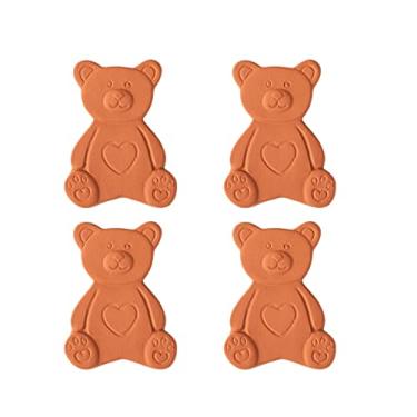 Imagem de dgudgu 4 unidades de discos de terracota de açúcar mascavo em forma de urso terracota disco amaciante de açúcar mascavo