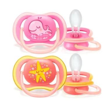 Imagem de Kit Chupeta Ultra Air Avent Bico De Silicone Com 2 Un 6 - 18 Meses