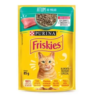 Imagem de Ração Úmida para Gatos Friskies Adultos Sabor Atum ao Molho em Sachê 85g