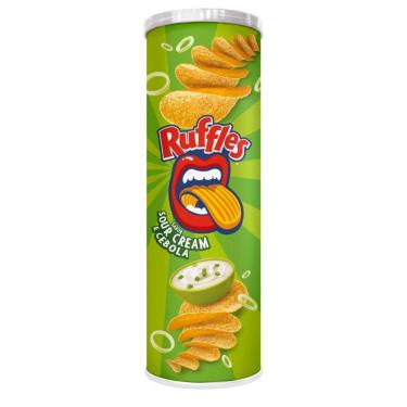 Imagem de Batata Ruffles Elma Chips Sabor Sour Cream e Cebola Tubo 100g
