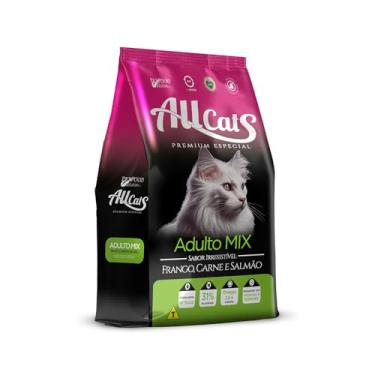 Imagem de Ração Para Gato Adulto Allcat Mix Carne e Salmão 20kg