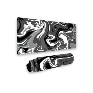 Imagem de Mouse Pad Gamer Profissional Antiderrapante Games 90x40cm Abstrato (Preto)