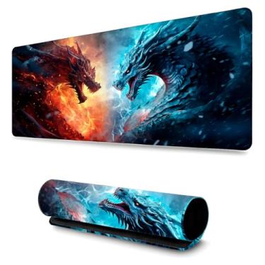 Imagem de Mouse Pad Gamer Profissional Confortável Antiderrapante Escritório e Games 90x40cm Diversas Estampas Dragão (Dragao | 9)