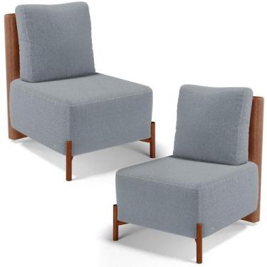 Imagem de Kit 02 Poltronas Decorativas Sala De Estar Living Hungria L02 material