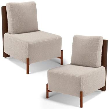 Imagem de Kit 02 Poltronas Decorativas Sala De Estar Living Hungria L02 material