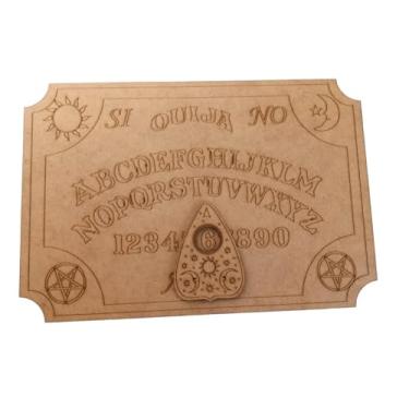 Imagem de Tabuleiro Tabua Ouija em mdf jogo Wicca completo decoração