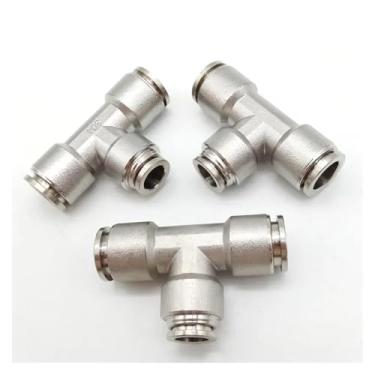 Imagem de 1 peça PG série 304 aço inoxidável diâmetro variável tee joint PG6-4 PG8-6 PG10-6/8 PG12-6/8 PG14-12 PG16-12/14 conector pneumático (PG10-8)