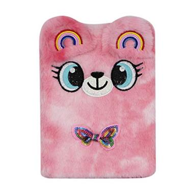 Imagem de BOLLEY JOSS Caderno de animais adoráveis de pelúcia infantil para meninas adolescentes bloco de escrita felpudo A5 forrado com 160 páginas