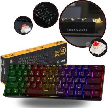Imagem de Teclado Gamer Clanm 60 V2 Night Walker Rgb Switch Red Mecânico