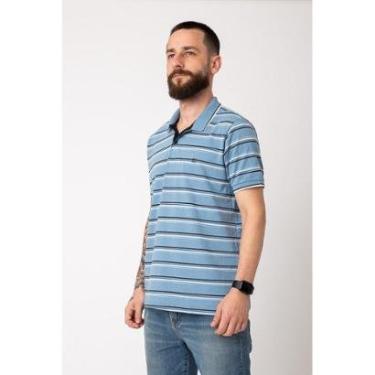 Imagem de Camisa Polo TZE Listrada com Aplique da Logo Masculino-Masculino