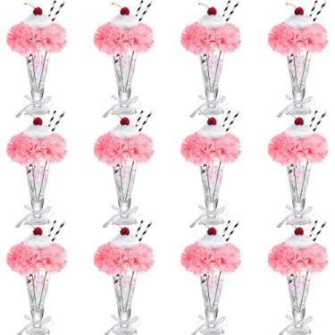 Imagem de Conjunto de decoração WILLBOND Pink Cravos e Flores Artificiais