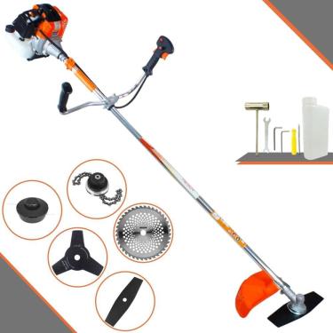 Imagem de Podador de Grama À Gasolina Vulcan VR430-S 43cc 1,7HP 10.000rpm Completa Com Carretel + Faca 2 Pontas + Faca 3 Pontas + Faca 40 Dentes Vídea + Trimmer