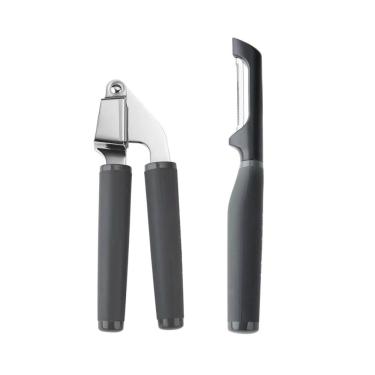 Imagem de KIT KITCHENAID ESPREMEDOR AMASSADOR DE ALHO E DESCASCADOR PEELER CINZA