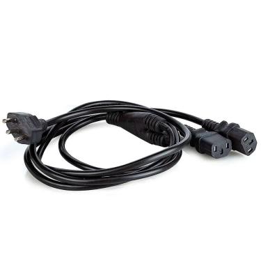 Imagem de Cabo De Força Tripolar 3 Metros Y 1 Macho E 2 Fêmeas - Preto