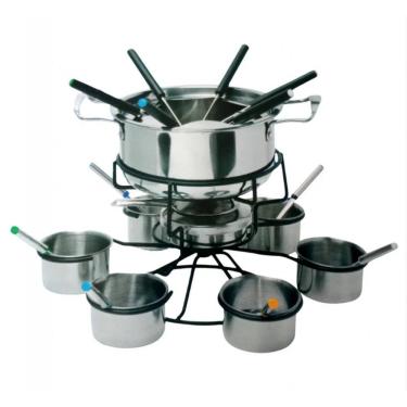 Imagem de Conjunto Rechaud Fondue Completo 16cm Mimo 22 Peças Inox