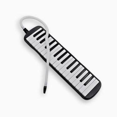 Imagem de Escaleta Melódica Teclado Preta 32 Teclas Piano - Genérico