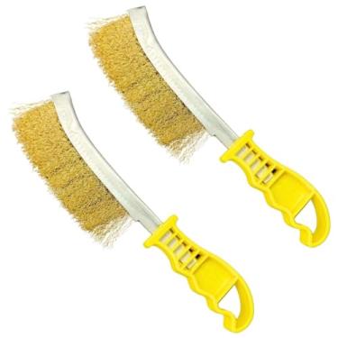 Imagem de Kit 2 Escova de Aço Manual Com Cabo Limpar Churrasqueira Grelha Limpeza