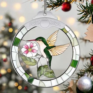 Imagem de Enfeites de Natal para pendurar em cristal, enfeites de árvore de Natal feitos à mão, decoração de carro e casa - presentes de Natal, decoração de artesanato em acrílico, ideias de troca de presentes