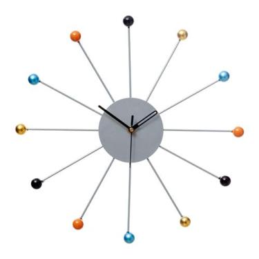 Imagem de Relógio de parede Creative Metal 15 cm com design moderno - yiweisai