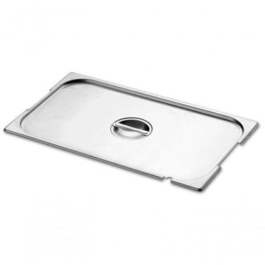 Imagem de Tampa Para Cuba Gn 1-4 Tramontina Em Aço Inox Com Recorte Para Alças E Concha