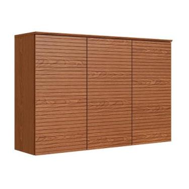 Imagem de Armário Aéreo 120cm com 3 Portas Frisadas Modulado 100% MDF - GenialFl