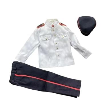 Imagem de Dynwave Roupas de bonecos de ação 1:6, fantasia de boneca, uniforme de, brinquedo de faz de conta, roupas em miniatura, casaco, calça e chapéu para