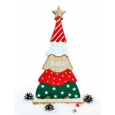 Imagem de Enfeite Mini Árvore de Natal MDF Artesanal Decoração 23CM - Klizz, Col
