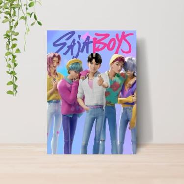 Imagem de Genérico, Quadro Guerreiras do Kpop Saja Boys A4 | Placa MDF 009