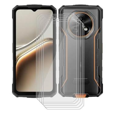 Imagem de AQGGIIXY [Pacote com 5 protetores de tela para Doogee Fire 7 (16,8 cm), dureza 9H - HD - Borda 2,5D - Sem bolhas - Película protetora resistente a arranhões de tela vidro temperado