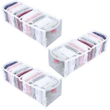 Imagem de Kit 3 Colmeia Organizador de Gaveta para Roupa Bebê, Calcinha, Cueca e