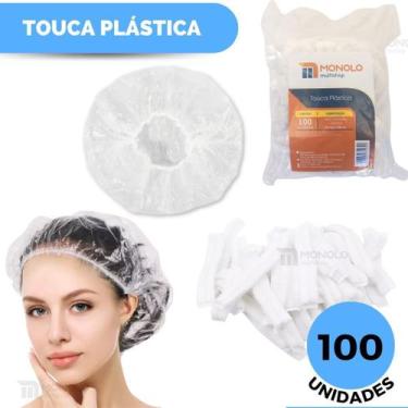 Imagem de 100 Toucas Plástica Descartável Banho Cabelo Sanfonada Hotel Clínica S