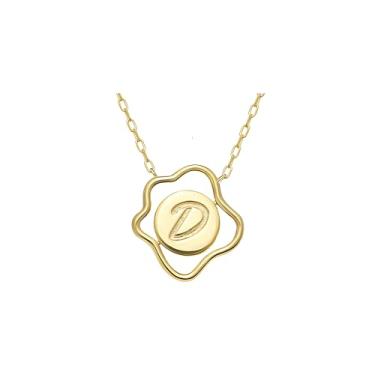 Imagem de CRITI RORA Colar de diamante cultivado em laboratório para mulheres, colar giratório banhado a ouro S925 com pingente de sol e lua, presente de joia feminina, presente de aniversário para ela, 18