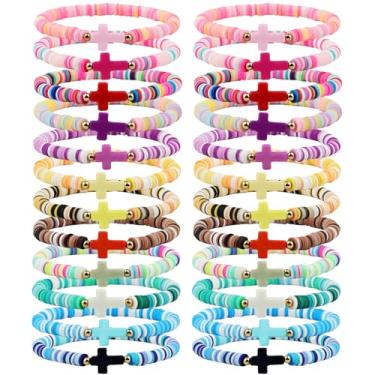 Imagem de Conjunto de pulseiras coloridas da amizade, lindas pulseiras de surfista de praia de verão, pulseiras elásticas ajustáveis feitas à mão, One Size, Plástico, Sem Pedra Preciosa