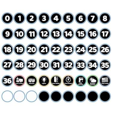 Imagem de 54 peças de pontos alinhados para chão de sala de aula, adesivos de 10 cm, 36 peças de fila, pontos alinhados no chão, pontos para sala de aula, forro de volta às aulas, suprimentos de jardim de