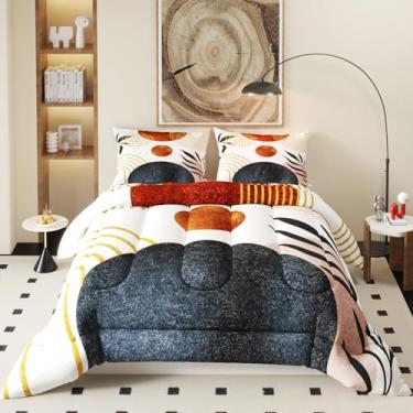 Imagem de Namoxpa Jogo de edredom com estampa 3D e amarelo dourado escuro, para crianças e adultos, tamanho casal