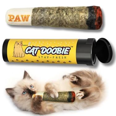 Imagem de Nestpark Brinquedo Cat Doobie Catnip – Brinquedo de pelúcia durável para gatinhos com bico de gato – Brinquedos interativos engraçados para gatos