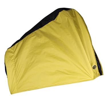 Imagem de Luzhengyang Capa para bicicleta ao ar livre ou | Capa de chuva com orifício de bloqueio | Design de roubo |íon | Bolsa de armazenamento portátil | 200 x 70 x 110 cm - Amarelo