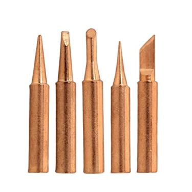 Imagem de barenx 5 pontas de solda de substituição para 900M Series Conjunto de pontas de ferro para estação de solda 936