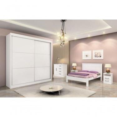 Imagem de Guarda Roupa Casal 2 Portas 6 Gavetas Cancun-branco Móveis D'doro