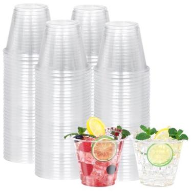 Imagem de Copos de plástico Upigi 250, pacote 250 ml, transparentes, 9 onças par