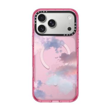 Imagem de CASETiFY Capa Impact para iPhone 17 Pro Max [fina/compatível com Magsafe/2,5 m. Proteção contra quedas de grau militar 4X] - Nuvens - Rosa