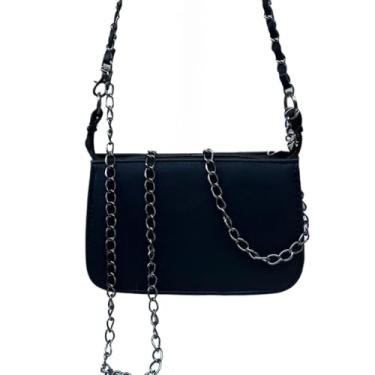 Imagem de Bolsa Feminina Crossbody Modelo Elegante ideal para o dia a dia na moda prática, complementa outfits casuais e semiformais(Preto)