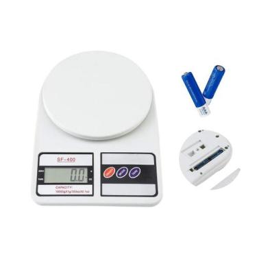 Imagem de Balança Digital Eletrônica Sf 400 Branca Para Cozinha 10Kg - Draik