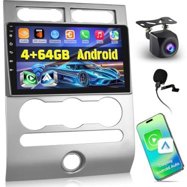 Imagem de Estéreo automotivo Android 4 + 64 G para Ford Expedition 2007-2014 (A/C) - Rádio com tela sensível ao toque de 22 cm com carplay sem fio, Android Auto, WiFi de 5 GHz, GPS, 32EQ DSP, SWC, Mirror Link +