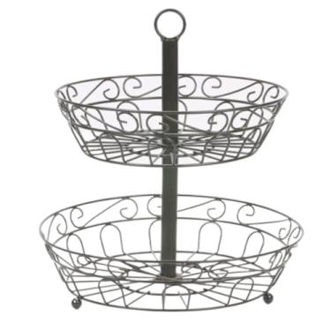 Imagem de Cesta de frutas cestas de armazenamento tigela de frutas cesta de frutas para balcão de cozinha tigela de frutas elegante para balcão de cozinha prato de frutas resistente e durável bandeja de frutas